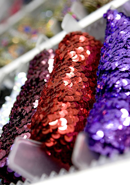 Pailletten in rood en paars
